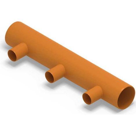 Distributeur thermique AWADUKT DN 500 BL 3 m, 3 raccords DN 250, centré