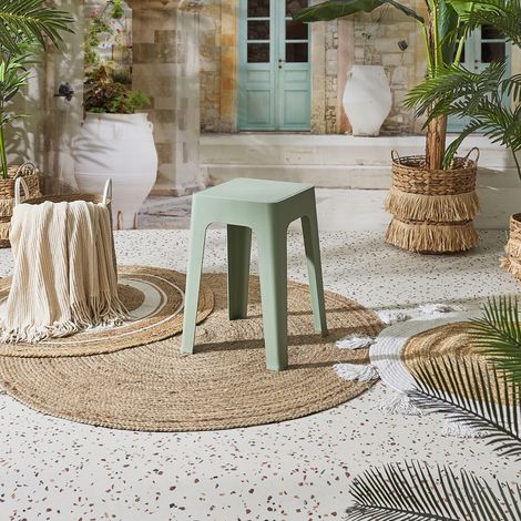 Tabouret - Home Deco Factory - Spectra - Empilable - Vert