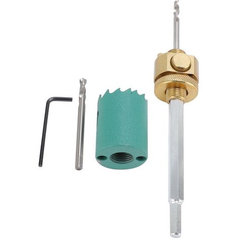Kit de scie cloche pour lumières encastrées, coupe-lumière pour le perçage de cloisons sèches au plafond avec bielle à démontage rapide, ouvre-porte 60 mm/2,36 pouces (1/5)