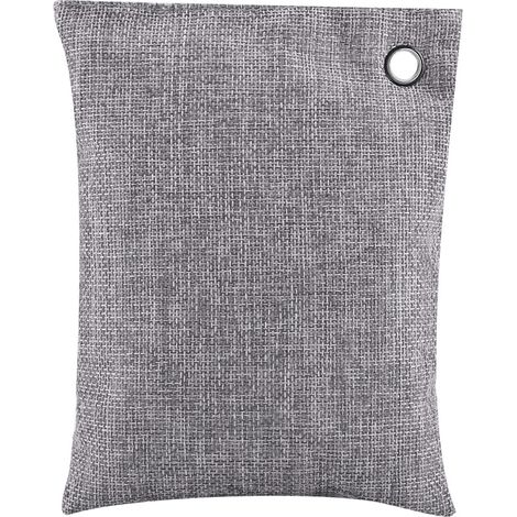 Sac purificateur d'air 8 couleurs au charbon actif et bambou, désodorisant pour voiture, gris (1/5)