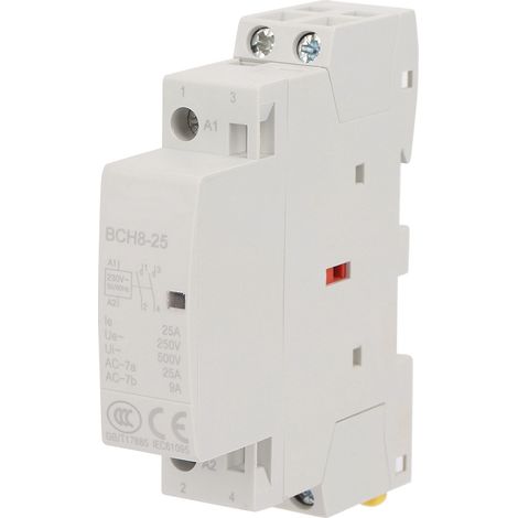 Contacteur secteur domestique sur rail DIN 2P 25A 220V/230V 2NO 50/60HZ (1/5)