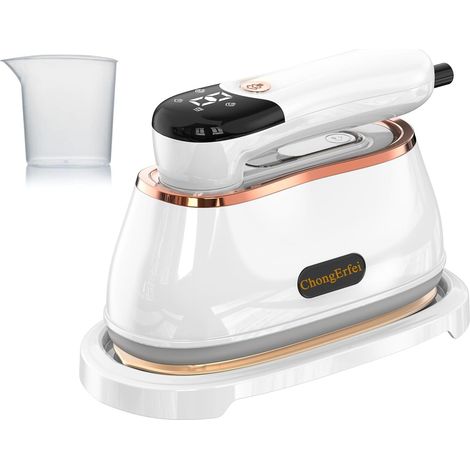 ChongErfei Défroisseur Vapeur Vertical 2 en 1 Portable 1200W - Fer à Repasser avec Panneau Céramique, Repassage Vapeur Vertical en 10s, Idéal pour Maison & Voyage (1/5)