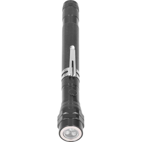 Lampe LED magnétique portable, rotation 360°, tige de ramassage ajustable pour réparation auto, noir (1/5)