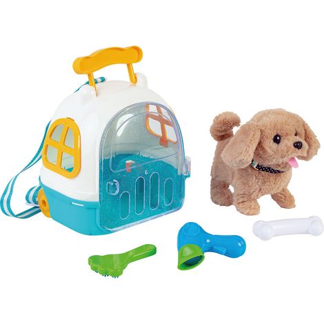 Caisse de transport et peluche chien A2502322 (1/2)