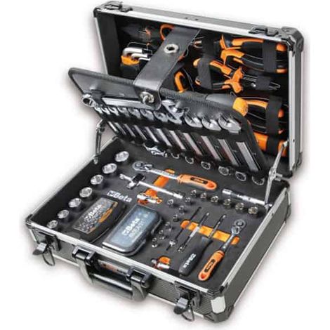 Beta – Coffret multi-outils 128 pièces – Valise aluminium avec embouts de vissage 1/4" et 3/8" – 20540022 (1/2)