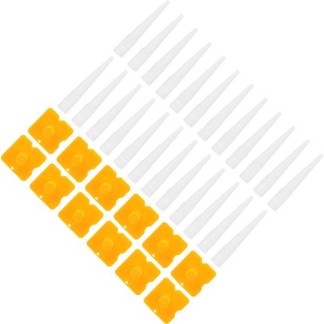 Ensemble de 36 outils de finition pour calfeutrage, comprenant des embouts de colle et des capuchons d'étanchéité pour portes, fenêtres, salle de bain et cuisine. (1/5)