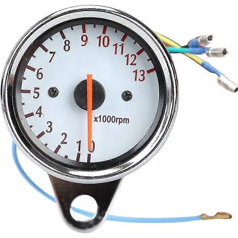 Tachymètre analogique universel pour motos et scooters, 13 000 tr/min, avec éclairage nocturne