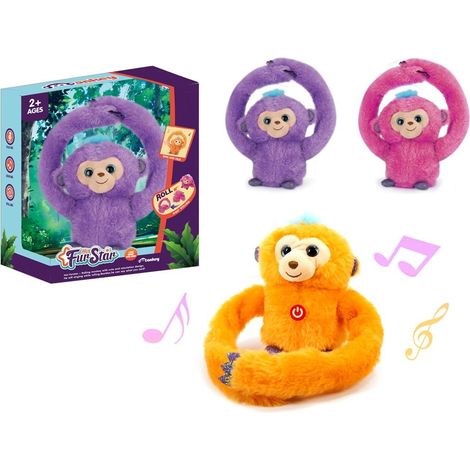 Singe en peluche roulant MIX