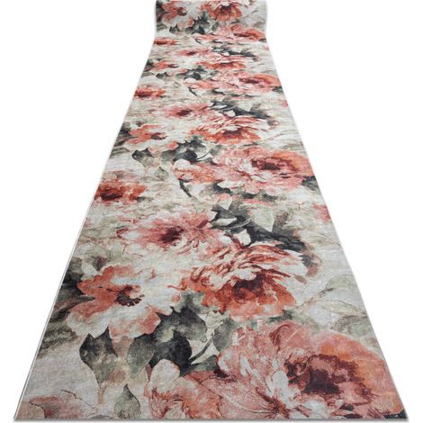 Läufer Antirutsch LOTUS BOUQUET 52900 Blumen beige / rosa ZUM WASCHEN 120cm beige 120x400 cm