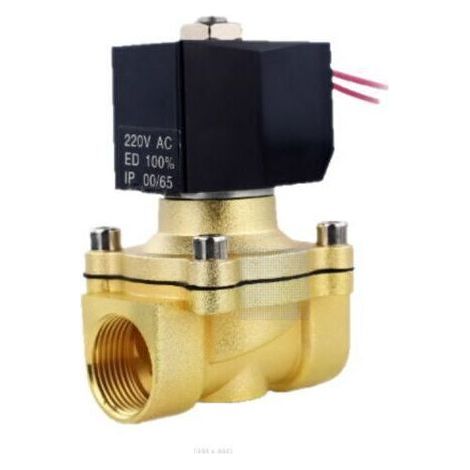 （3/4''G）Electrovanne 220V, 3/4''G, laiton, pour gazole eau air, DN20 (1/5)