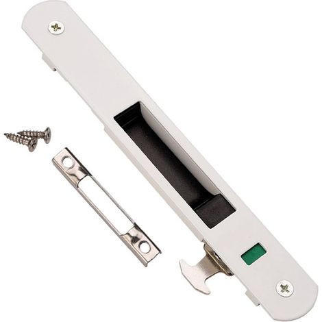 Porte Coulissante Fenêtre Crochet Serrure de CoulissanteLongue 197 X large 28 mm Blanc (1/4)