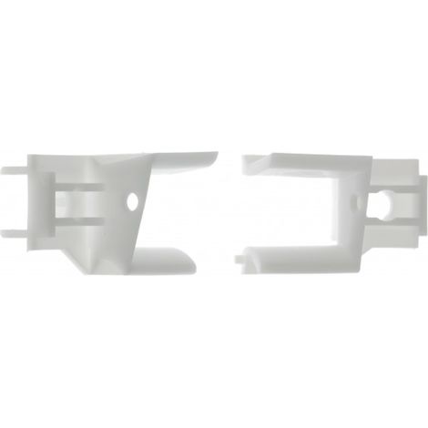 Paire de tulipes pour volet roulant modèle Polyréno ZF pour lames de 12 à 15mm PVC blanc Entonnoir Rail de guidage Universel Protection Fenêtre Store Accessoire (1/2)