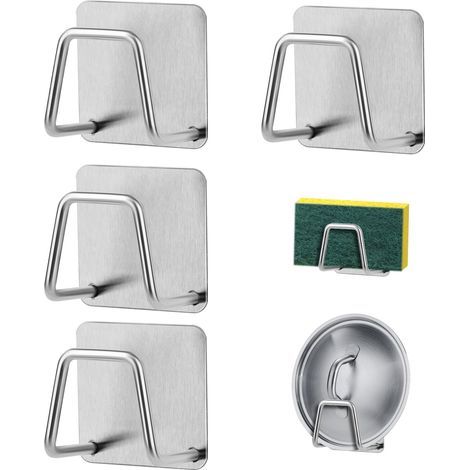 4 Pièces Porte Éponge Évier Cuisine,Porte Eponge Evier Auto Adhesif, Porte éponge Cuisine, Support Eponge ,Pour Éponges,Brosser,Torc (1/4)