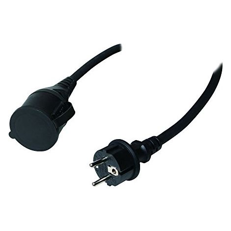 Cable de extensión de alimentación para exteriores, negro, 5 m - LogiLink LPS102
