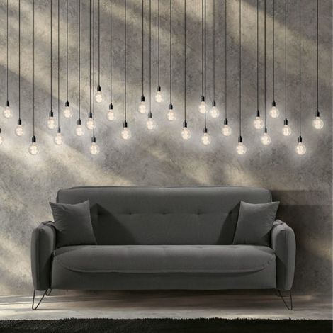 Divano 3 posti Crown 215x94x98h cm colore grigio (1/5)
