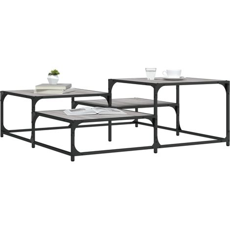 Couchtisch Grau Sonoma 107x107x40 cm Holzwerkstoff