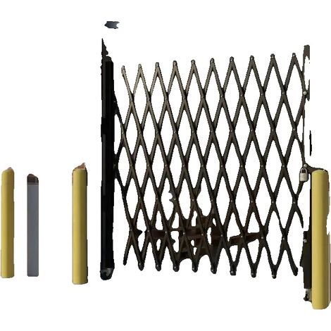 Puerta de seguridad, construcción de acero inoxidable, fácil de instalar, color verde militar. (1/2)