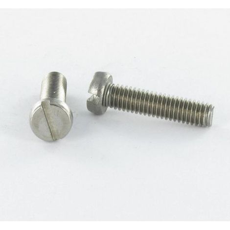 Vis métaux Tête cylindrique TC Fendue M4X8 Inox A4-10 pièces