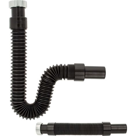 tecuro flexibler Geruchsverschluss 1 1/4 Zoll auf Ø 32/40 mm, ausziehbar 285-680 mm (1/5)