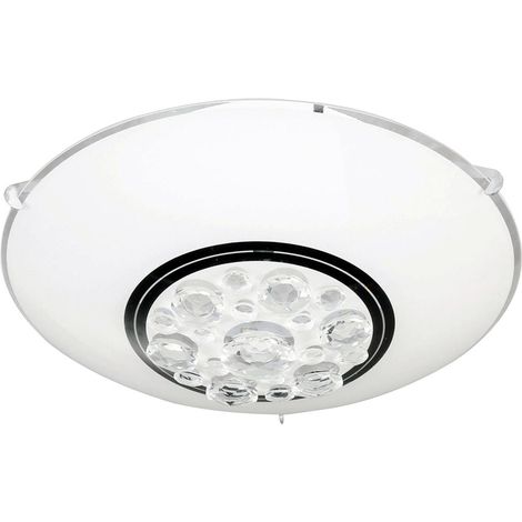Plafoniera a LED illuminazione rotonda cristalli di vetro lampada faretto bianco trasparente WOFI 922101060250 (1/5)