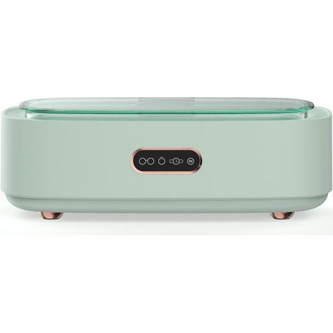 Mini nettoyeur ultrasonique vert pour bijoux et prothèses dentaires, avec fonctions de nettoyage pour pièces de monnaie et lunettes (1/5)