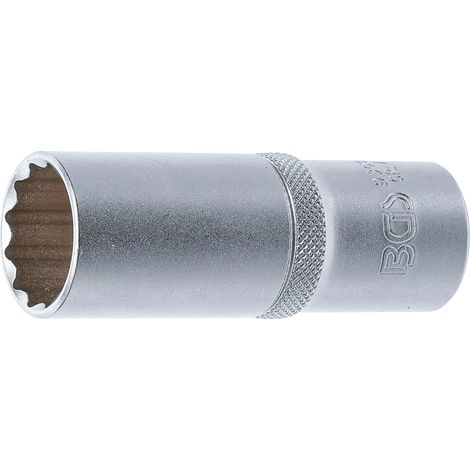 Llave de vaso 12 caras, larga  entrada 12,5 mm (1/2")  21 mm (1/3)