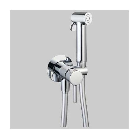 KIT DOCCETTA SHUTOFF TONDA CON PRESA ACQUA  Cromato     MADE IN ITALY