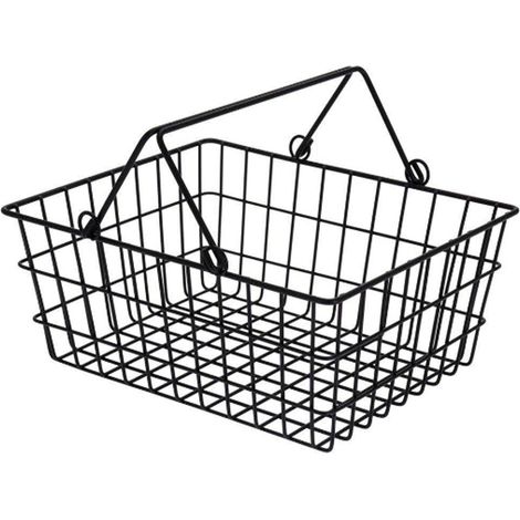 CESTINO IN METALLO NERO 29X13CM (1/3)