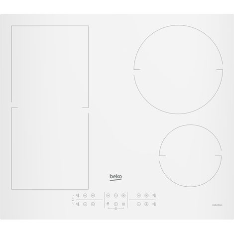 Beko HII64200FMTW: Piano a Induzione, 4 Zone con 1 Sezione IndyFlex, 60 cm. Colore del prodotto: Bianco, Posizionamento dell'apparecchio: Da incasso, Dimensione della larghezza del piano cottura: 6... (1/5)