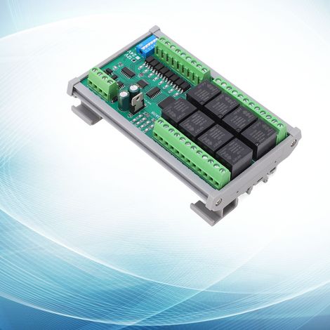 ModbusRTU RS485 8-Kanal DI-DO 12V DC Relaismodul (1/5)