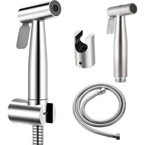 Hand Bidet Sprayer, Complete Set Toilet Sprayer, Stainless Steel Sprayer with 1.5 m Hose, Bidet Toilet for Pets, Personal Hygiene (1/5)