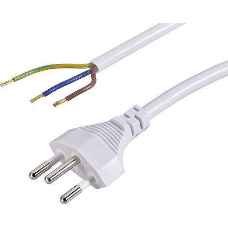 HAWA 1008288 Strom Anschlusskabel Weiß 1.50 m