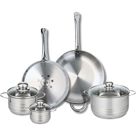 Ensemble de 2 Poêles de cuisson 28 et 32 cm et 3 faitouts 12, 16 et 20 cm Elo Profi Brillant (1/5)