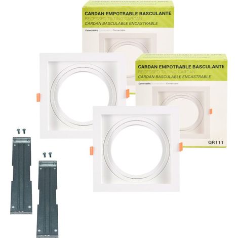 2er Pack – Downlight Einbauring kardanisch für QR111 oder AR111