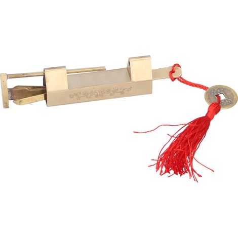 Cadenas miniature vintage avec espacement de 4,4 cm, spécialement conçu pour les boîtes à bijoux sculptées, avec clé. (1/5)