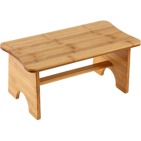 Tabouret de Toilette Antidérapant Marchepied Rectangulaire Stable et Léger pour Salle de Bain Ergonomique et Compact pour Wc (1/5)