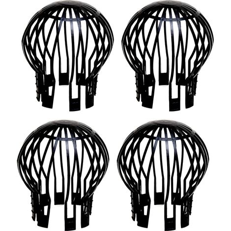 Pack of 4 Plastic Gutter Guards - Keeps Gutter downpipes Clear of blockages from Leaves, Moss, muck, mud, Balls and Other Debris - Flexible and Super