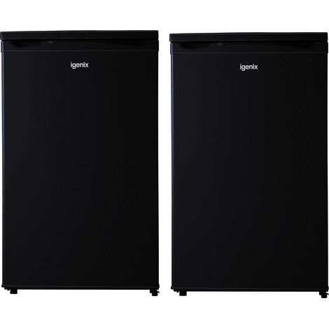 Igenix Freestanding Under Counter Larder Fridge & Freezer Set, Black IGFRB/PACK