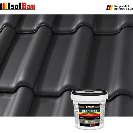 IsolBau Dachfarbe Schwarz 1,5 kg (1/5)