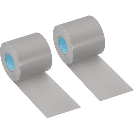 Ruban D'Enveloppement De Tuyau Pvc 2,4" x36,1 Pi Gris Lot De 2 (1/5)