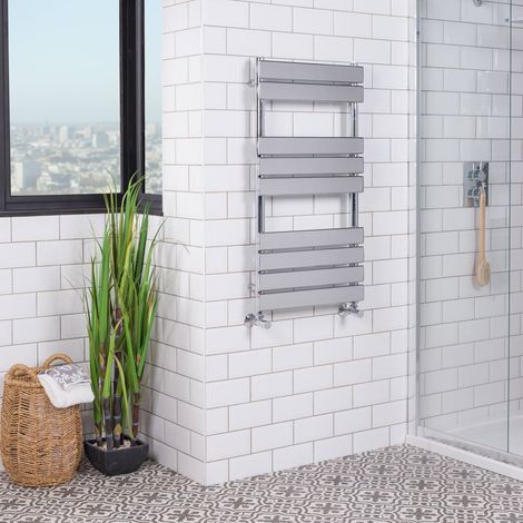 WarmeHaus Chrome Flat Panel Heated Towel Rail 950x500mm