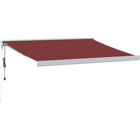 Maison Exclusive - Markise Automatisch Burgunderrot 350x250 cm