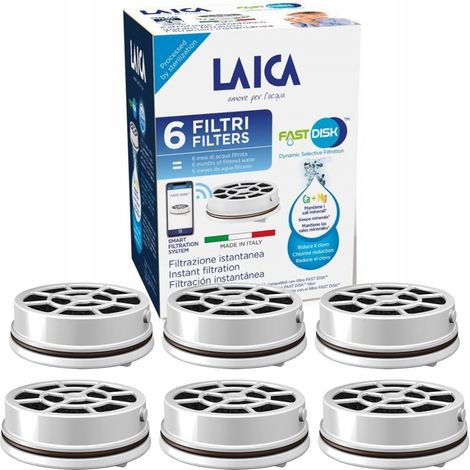 Laica Fast Disk 6 Stück Wasserfiltereinsätze für Laica Filterflaschen (1/5)