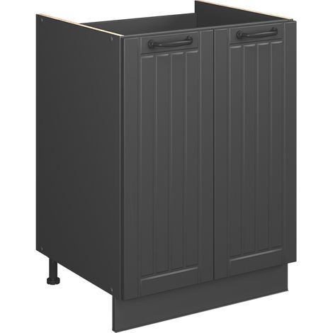 Mobile lavello cucina Fame-Line, Grigio scuro/Antracite, 60 cm, Vicco (1/5)