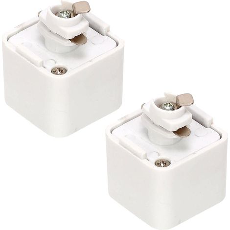 Litecraft Track Light Adapter for Single Circuit Mains Fitting in White - 2 Pack (1/2)