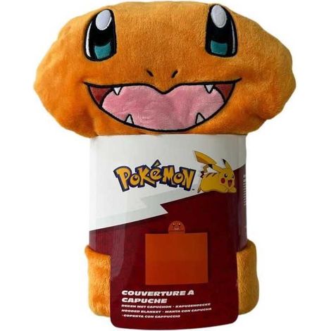 Plaid a capuche 3D - POKEMON - Salameche - 120 x 150 cm - Ultra doux - Coloré (1/3)