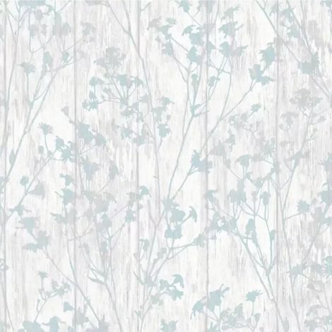 Botanical Branch Leaf Wallpaper Light Neutral Nature Feature Wall (1/4)