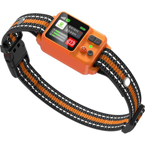 Nouvelle clôture électronique intelligente pour animaux : collier d'éducation pour chien avec GPS extérieur, étanche, à stimulation électrique et confinement sans fil. (1/4)