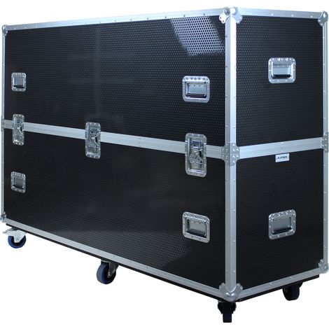 Flight case pour deux écrans TV 55"-70"