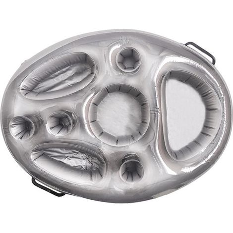 Juego de 5 portavasos inflables flotantes con forma de corazón，Soportes transparentes rosas para vasos，ideales para piscinas (1/5)